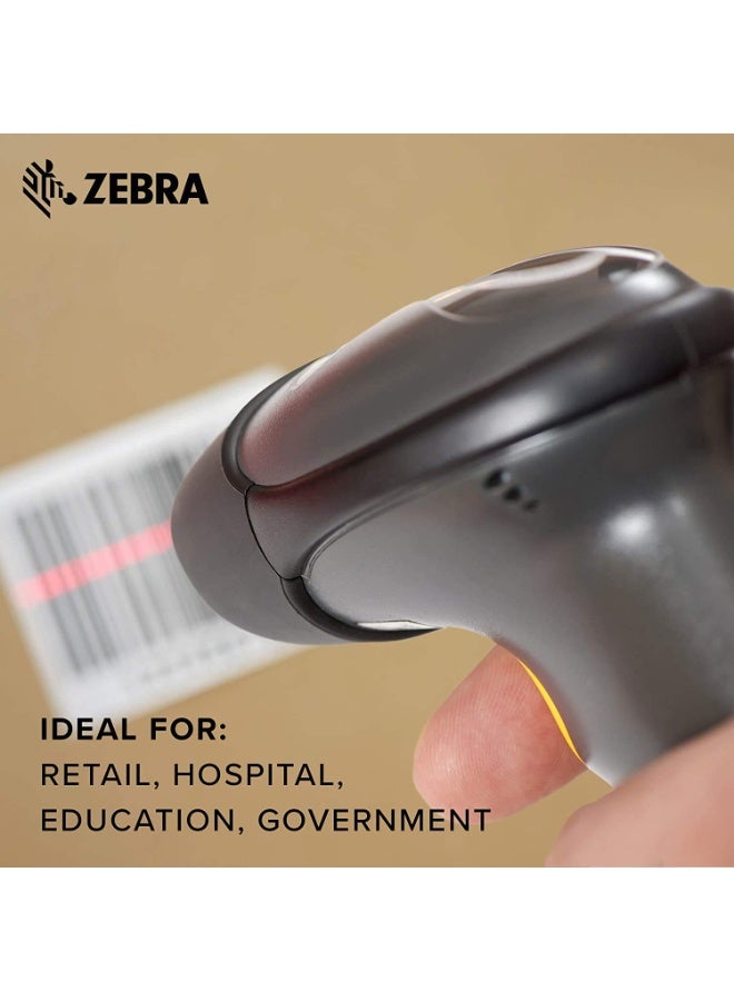 Zebra LS2208 1D Handheld Barcode Scanner Wired Optical Laser Black Corded Reader Imager with Stand and USB Cord - Image 5